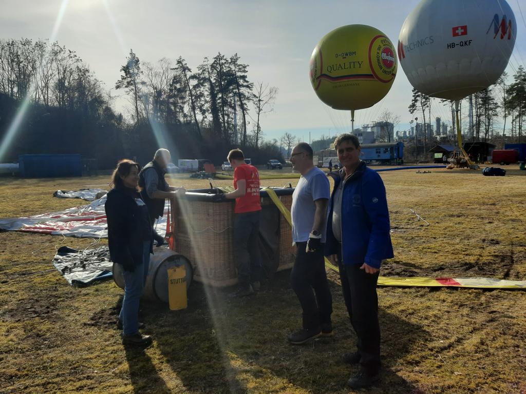 Aufrüsten der Gasballone